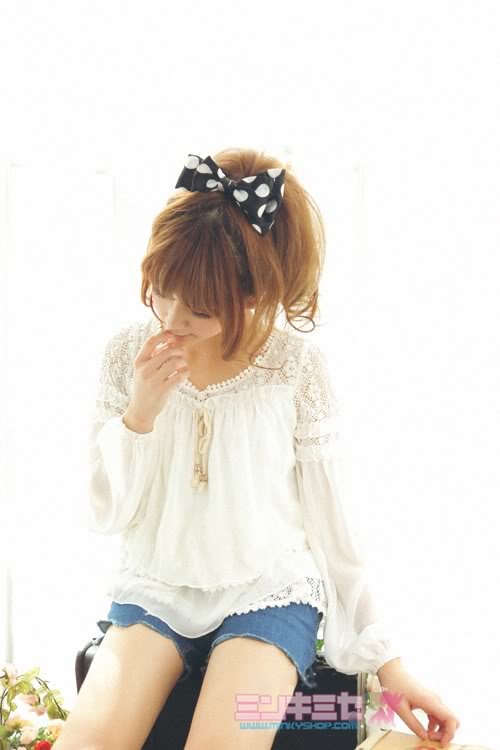 Stunning Shoulder Lace Chiffon Blouse